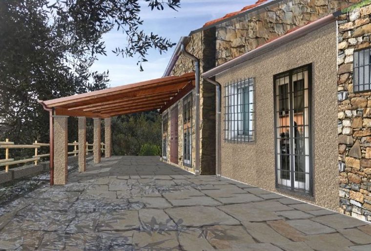 Recupero di un edificio rurale con ampliamento, località Gorleri.