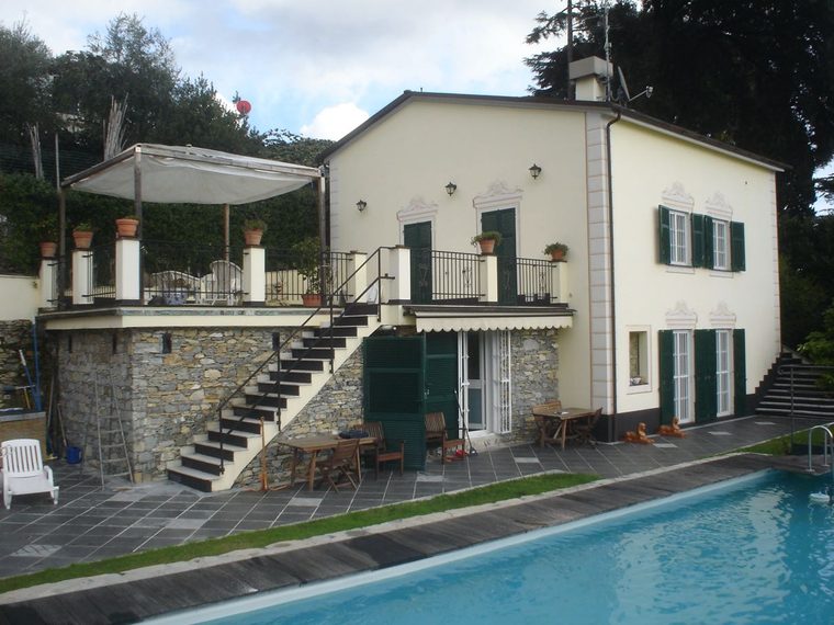 Ristrutturazione di villa monofamiliare, manutenzione delle facciate, nuova dependance e piscina, via Aurelia Ponente.
